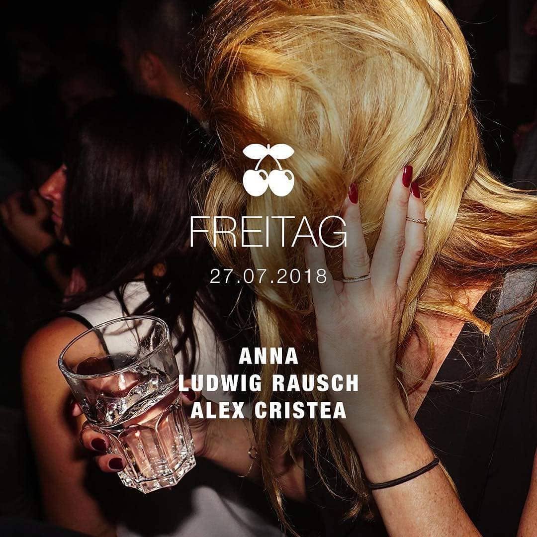Freitag flyer, 27 July 2018 — ANNA, Ludwig Rausch and Alex Cristea