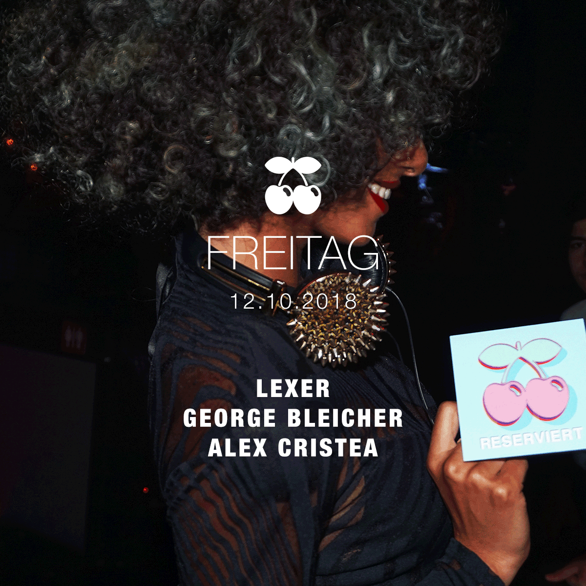 Freitag flyer, 12 October 2018 — Lexer, George Bleicher and Alex Cristea