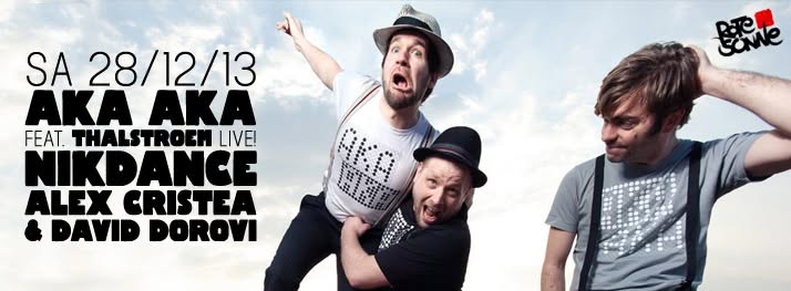 Rote Sonne flyer, 28 December 2013 — AKA AKA feat. Thalstroem live, Nikdance, Alex Cristea and David Dorovi